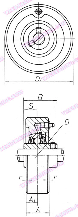 drawing of UCC300 Series - Pillow Block Bearing